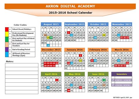 Akron University Academic Calendar